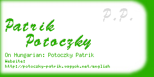 patrik potoczky business card